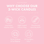 Pink Bubble Gum 3-Wick Candle
