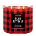 Plaid Button-up 3-Wick Candle