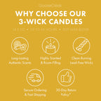 Citrus & Basil Aromatherapy Large 3-Wick Candle