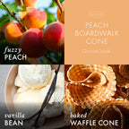 Peach Boardwalk Cone 3-Wick Candle